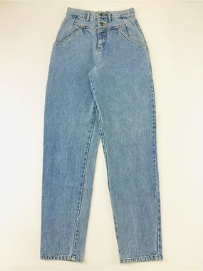 Y2K GAP High Waisted Mom Jeans XS Light Wash Retro Denim 100% Cotton Retro